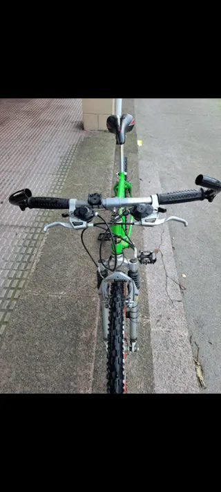 Bicicleta de montaña verde