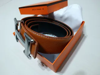 Cinturón cuero Hermes Marrón Hebilla H