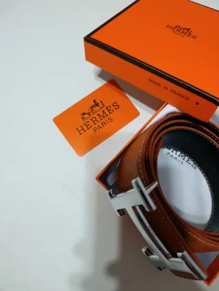 Cinturón cuero Hermes Marrón Hebilla H