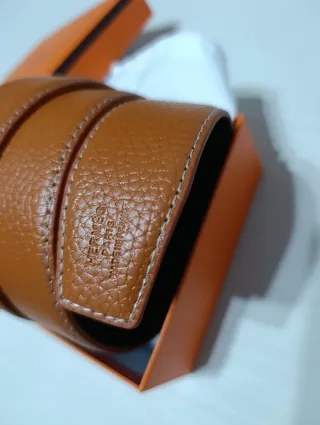 Cinturón cuero Hermes Marrón Hebilla H