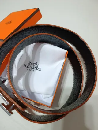 Cinturón cuero Hermes Marrón Hebilla H