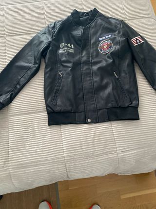 Cazadora aviador negra