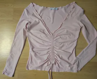 Top  manga larga fruncido