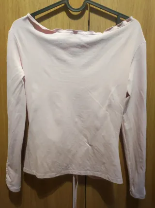 Top  manga larga fruncido