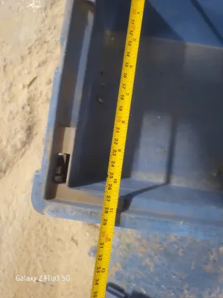 Cajas de almacenaje de plástico azul