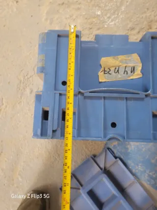 Cajas de almacenaje de plástico azul