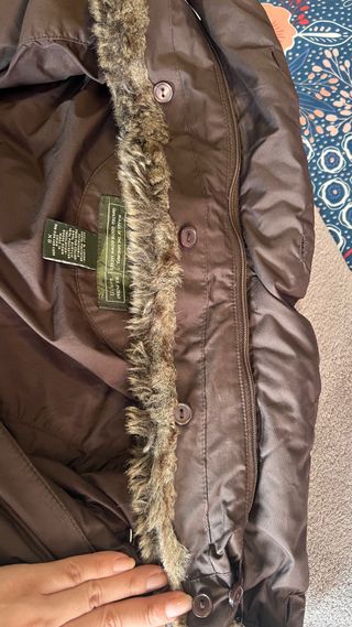 Chaqueta acolchada mujer marrón