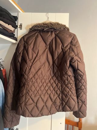 Chaqueta acolchada mujer marrón