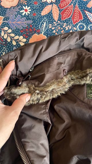 Chaqueta acolchada mujer marrón