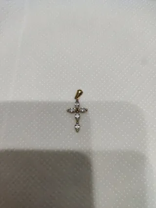 Colgante Cruz Oro con Circonitas