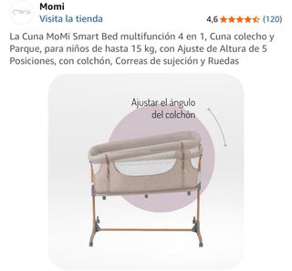 Cuna colecho Momi beige