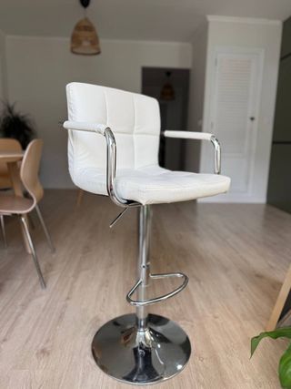 Taburete Alto Bar Blanco Regulable
