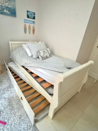 Cama individual 90x180 cm con cajones