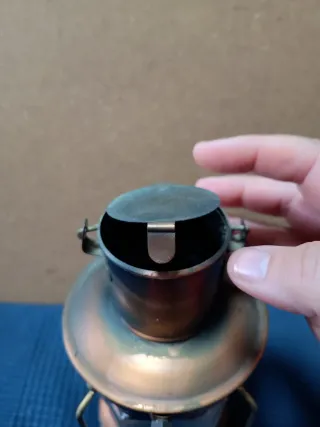 Candil vintage cobre y cristal