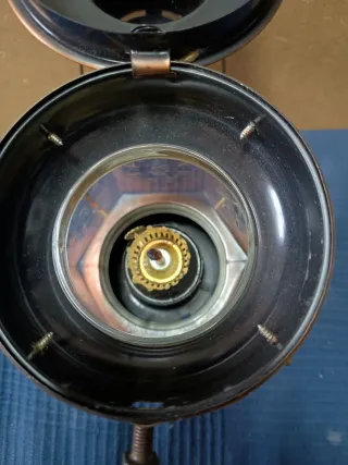 Candil vintage cobre y cristal