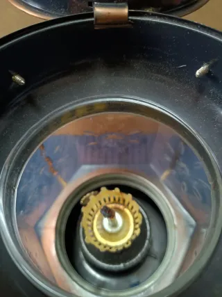 Candil vintage cobre y cristal