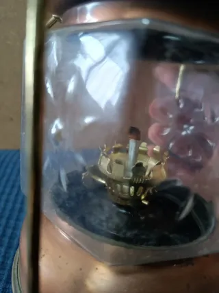 Candil vintage cobre y cristal