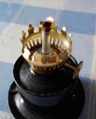 Candil vintage cobre y cristal