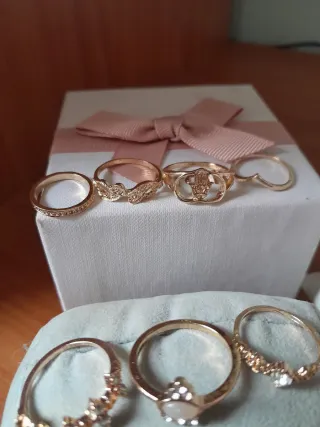 Set anelli donna dorati