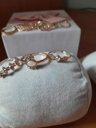 Set anelli donna dorati