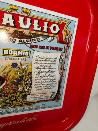Vassoio pubblicitario vintage Braulio, LEGGI