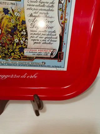 Vassoio pubblicitario vintage Braulio, LEGGI