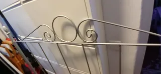 Cabecero Cama Matrimonio Metal Plateado