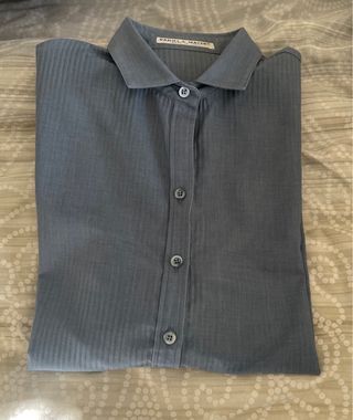 Blusa manga larga gris azulado