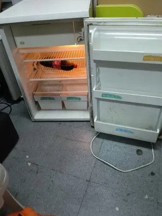 Nevera pequeña blanca