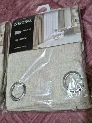 Par de cortinas LOLO beige 140x250cm