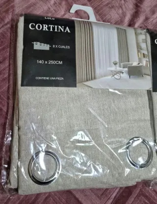 Par de cortinas LOLO beige 140x250cm