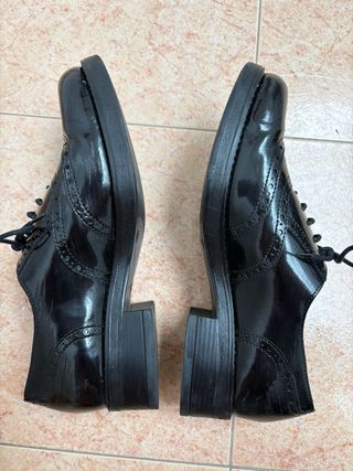 Mocasines negros charol mujer