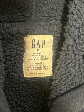 Sudadera Gap Azul con Cremallera y Logo