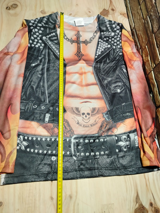 WIDMANN MILANO Disfraz Biker Rocker Camiseta  M/L