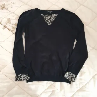 Maglia donna nera con stampa