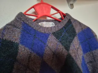 Maglione Argyle Blu Grigio