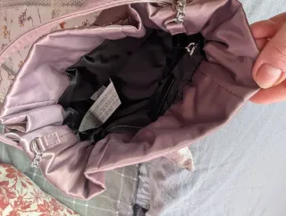 Bolso Zara raso rosa malva