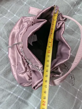 Bolso Zara raso rosa malva