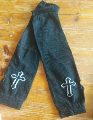 Guanti lunghi mitene stile gotico Y2K