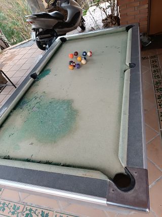 Mesa de billar Córdoba a restaurar