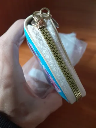 Portafoglio Stitch azzurro e rosa