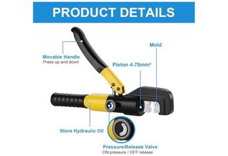 Crimpadora Hidráulica TEENO con 9 Troqueles