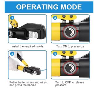 Crimpadora Hidráulica TEENO con 9 Troqueles