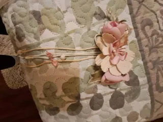 Vestido Comunión Niña Blanco roto y Rosa.