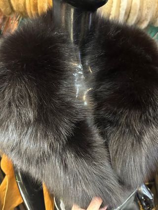 Collo pelliccia sciallato nero