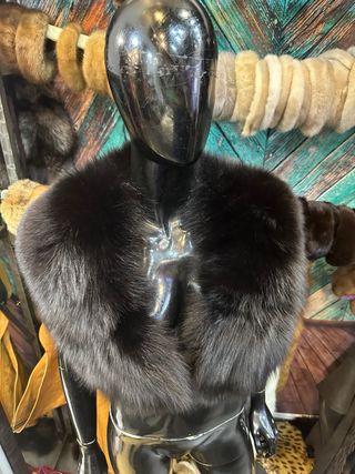 Collo pelliccia sciallato nero