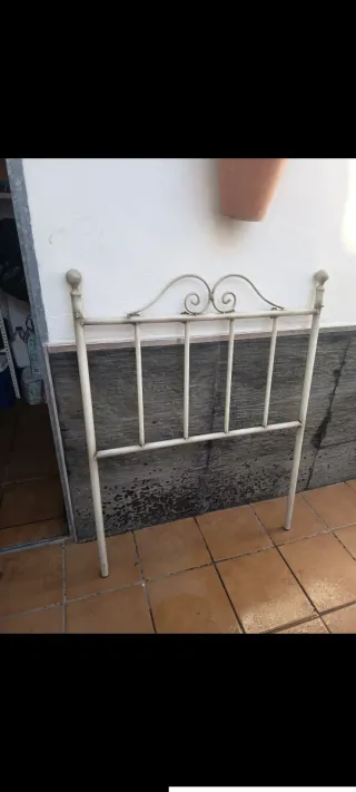 Cabecero forja beige