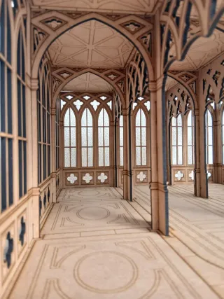 Estantería Decorativa Gótica Madera