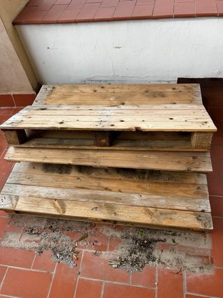 Palet / Cama Exterior 3 Partes Madera