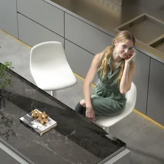 2 Taburetes Altos Regulables Blanco